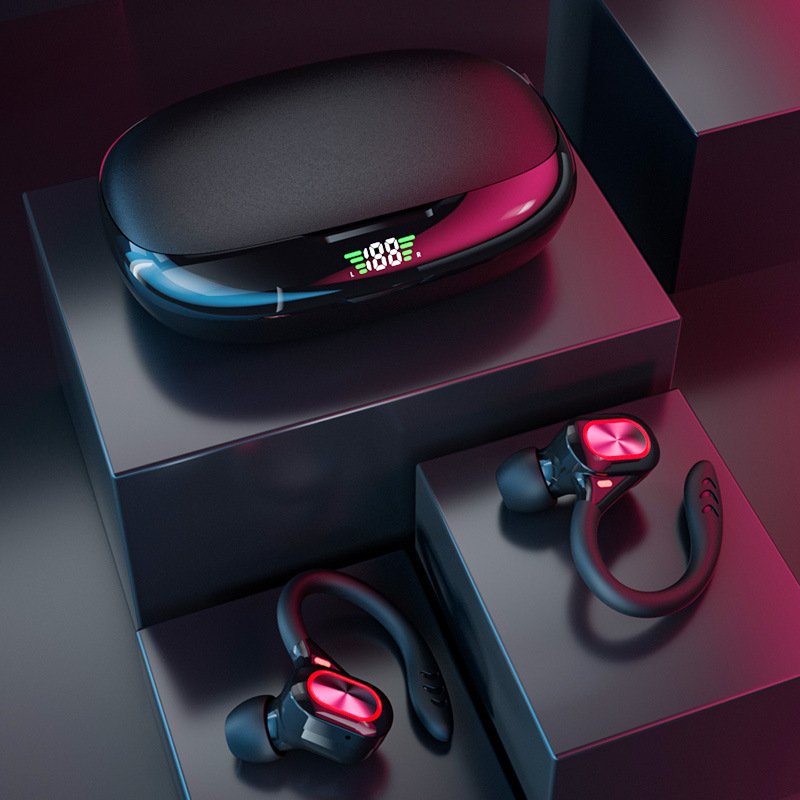 Wireless Bluetooth Headset Wireless Earbuds Earphones HD Stereo Surround Sound Head phones Ear Hook Touch Control Ture Stereo