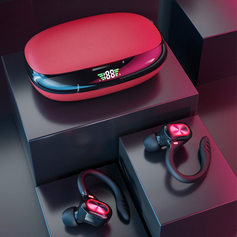 Wireless Bluetooth Headset Wireless Earbuds Earphones HD Stereo Surround Sound Head phones Ear Hook Touch Control Ture Stereo