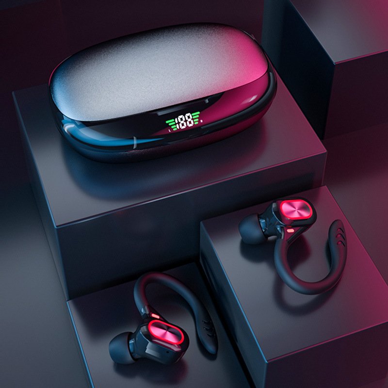 Wireless Bluetooth Headset Wireless Earbuds Earphones HD Stereo Surround Sound Head phones Ear Hook Touch Control Ture Stereo