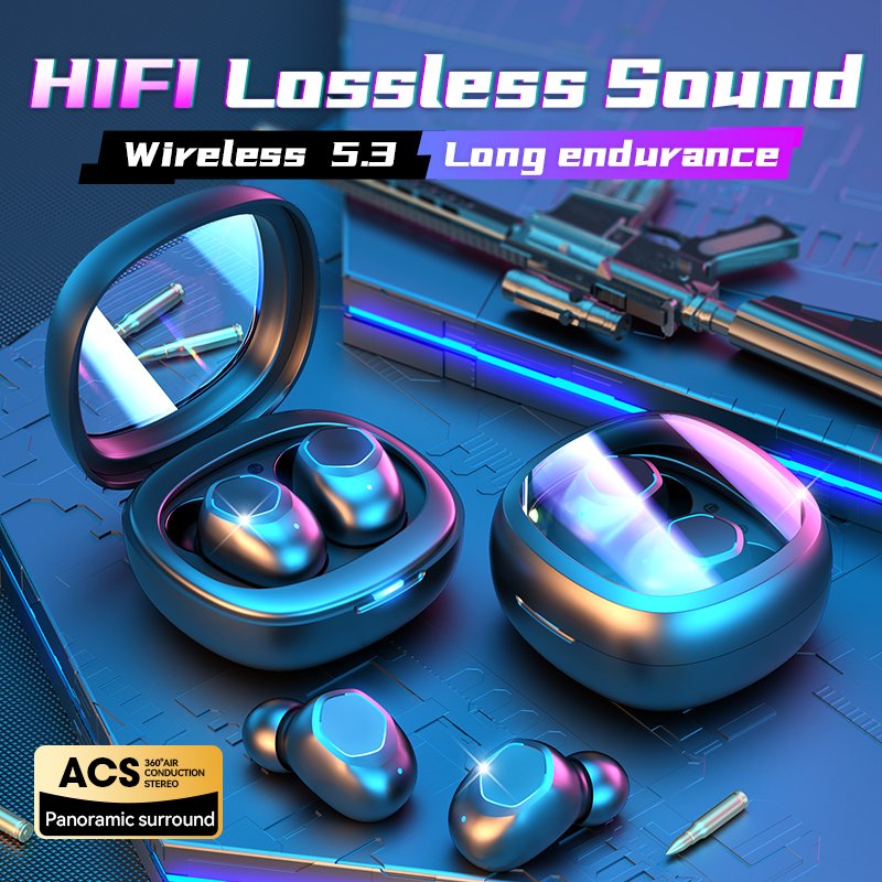 Eraysun TWS M43 Headset Wireless Earbuds Has In-ear Capsule Sports Breathing Light Ultra-long Battery Life Waterproof Earphones