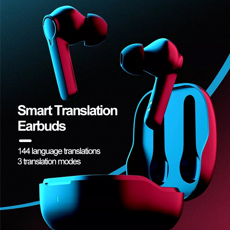Smart Language Translation Earbuds Instant Translator Device Earphones Compact Wireless Headset With 144 Languages