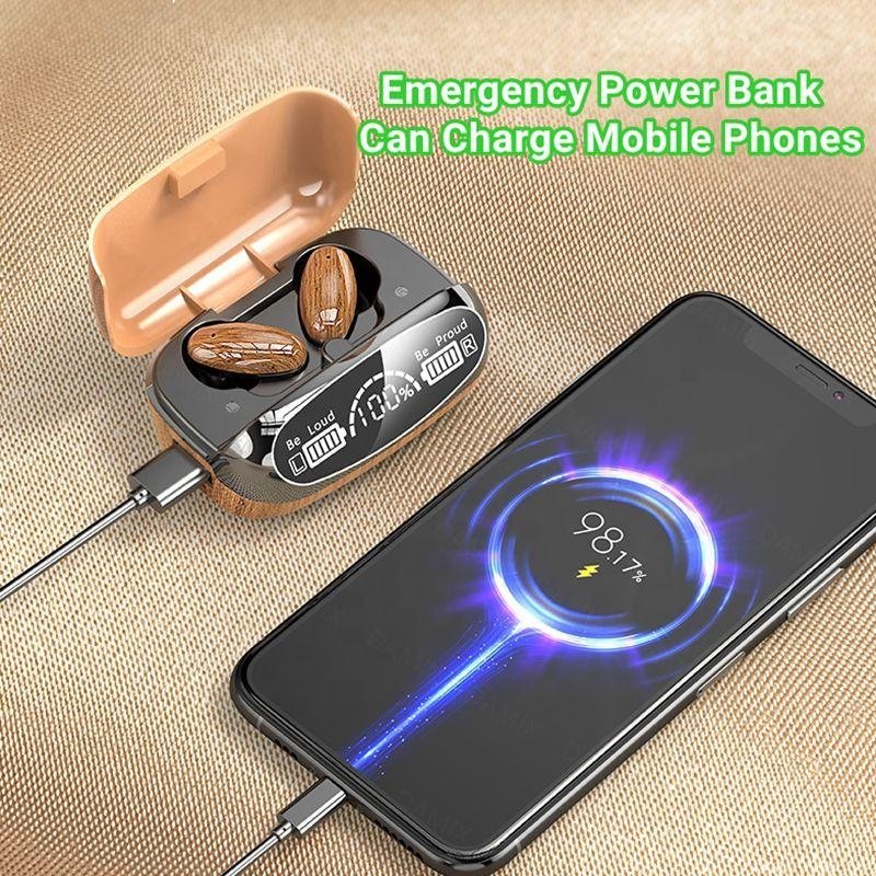 New Fashion M35 Tws Earbuds 9D Hifi Stereo Waterproof In Ear Headphone BT 5.2 Low Latency Game Wireless Earphones