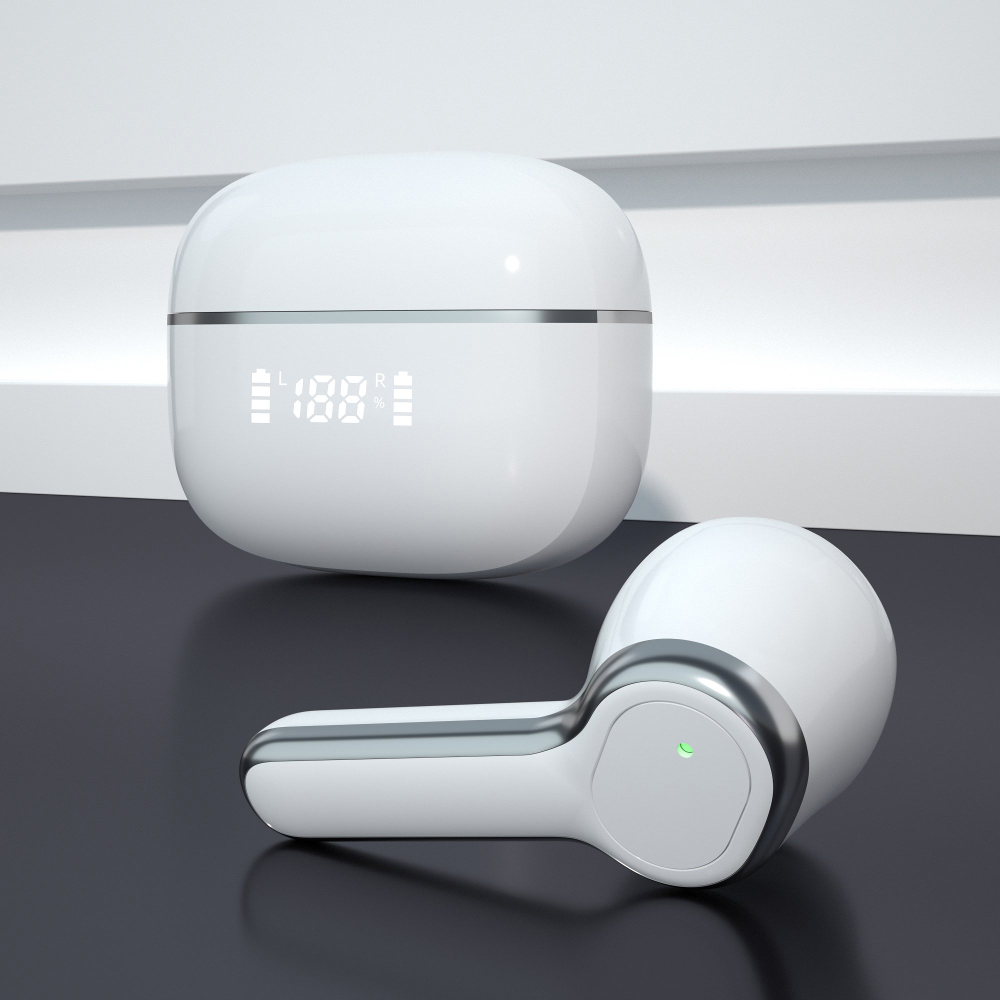 Wholesale Custom Noise cancelling LED Battery JL Chipset TWS Earbud In-ear Earphones 2024 Blue tooth 5.4 Wireless Earphones