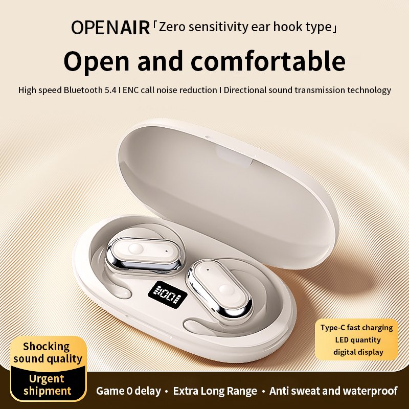 2024 TWS Earbuds Hifi Audio ENC Noise Cancellation Sports Earphones Open Ear Wireless Earphones