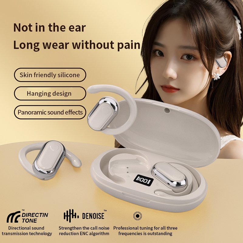 2024 TWS Earbuds Hifi Audio ENC Noise Cancellation Sports Earphones Open Ear Wireless Earphones
