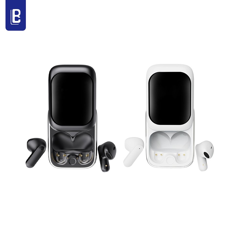 LB 2024 New Smart Touch Screen True Wireless Earbuds Small Sports Waterproof Wireless Earbuds Noise Cancelling Earbuds