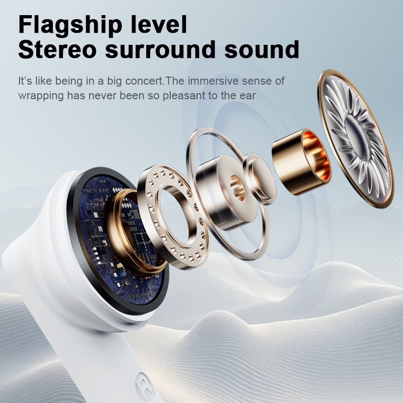 T13 TWS Earphones ENC Earbuds Gamer Headphones New Style In Ear Earbuds V5.4 HIFI Sound Noise Cancelling Shocking Sound