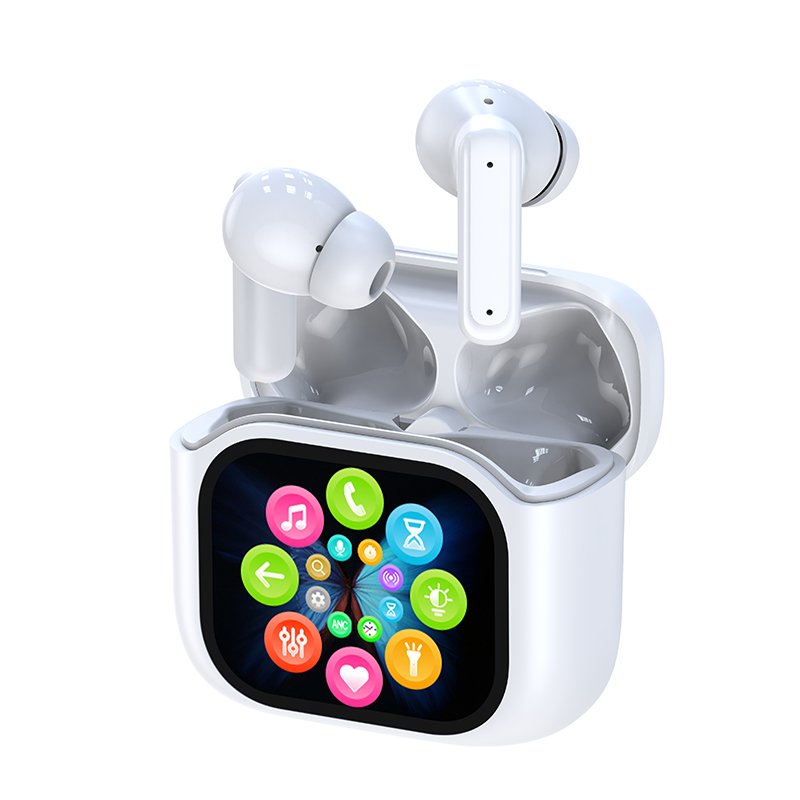 ANC ENC BY16 TWS Earphone LCD Color Touch Screen Long Battery Life True Wireless Earphones Music Play Good Sound Earbuds BY-16