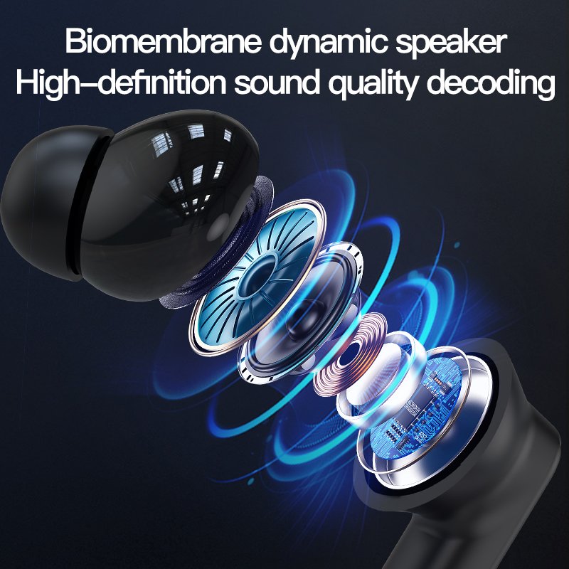 ANC ENC BY16 TWS Earphone LCD Color Touch Screen Long Battery Life True Wireless Earphones Music Play Good Sound Earbuds BY-16