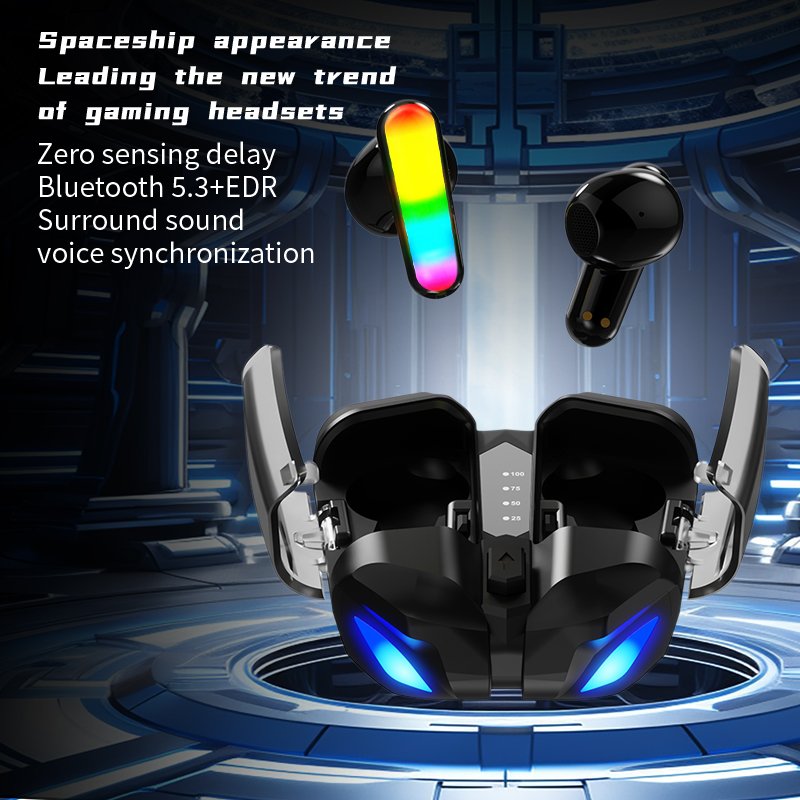 K75 In-Ear Stereo Fashion Earphones Wholesale TWS Wireless Gaming Earbuds with Game Music Dual Mode and HIFI Sound Quality