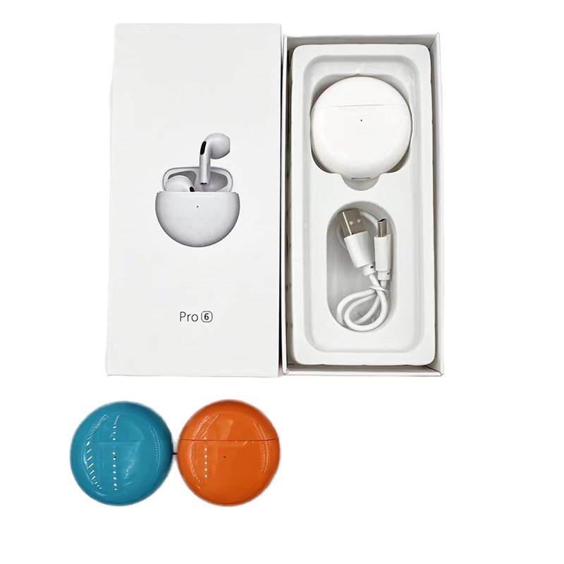 PRO 6 headphones wireless earphone mini in-ear earbuds portable headphones sports tws pro6 earphone Pro 6 earburds
