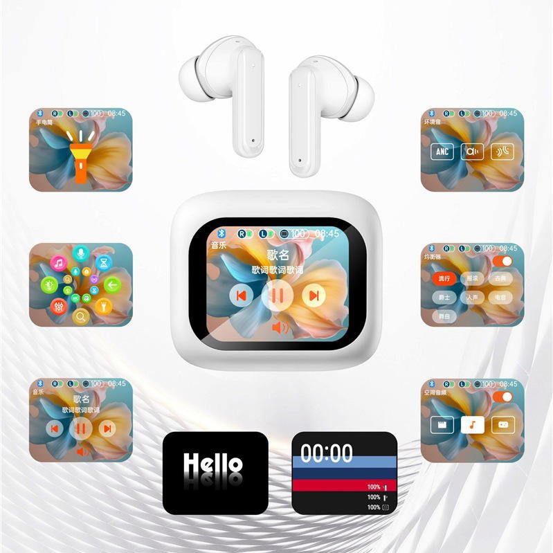 Umoub In-ear Mini Fast pairing Stereo Wireless ENC Headphone Display Bluetooths Earbuds Noise Cancelling TWS Earphone