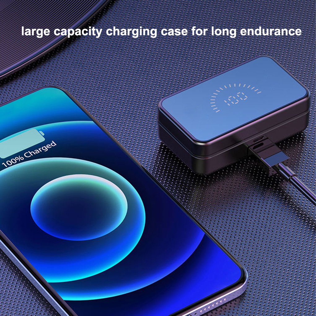 S20 Mirror-LED Tws Earbuds Intelligent Digital Display Wireless Earphones Headphones Headsets