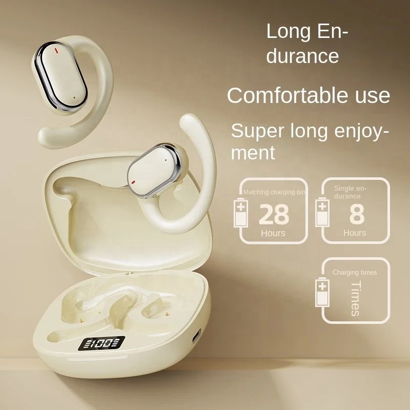 New Power Display Stereo Wireless X93 in ear TWS hanging Earhook Headphone sports Noise cancelling tws earphones & headphones