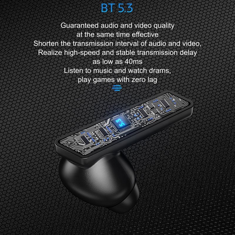 DX-05 Gaming In-ear Headsets Led Light Wireless Earbuds Custom Wholesale Earphone Headphones Mecha Tws Gaming Earphones DAMIX