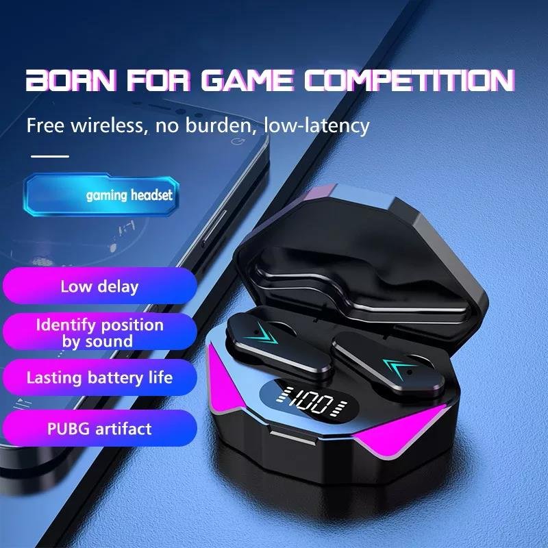X15 TWS Earphone Wireless Gaming Earbuds Low Latency Bass Sports Audifonos BT5.3 With Digital Display