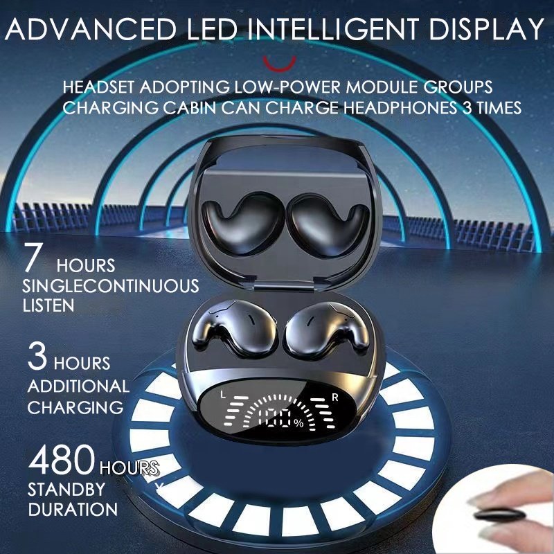 Dodoup MD528 Invisible Sleep Wireless Earphone TWS Bluetooth Hidden Earbuds IPX7 Waterproof Noise Cancelling Sports Headphones