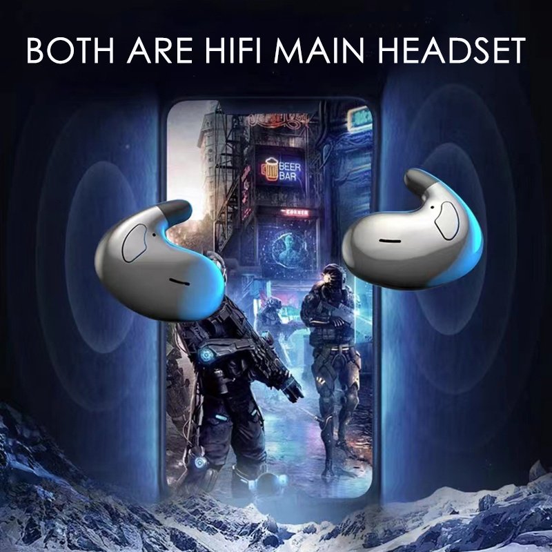Dodoup MD528 Invisible Sleep Wireless Earphone TWS Bluetooth Hidden Earbuds IPX7 Waterproof Noise Cancelling Sports Headphones
