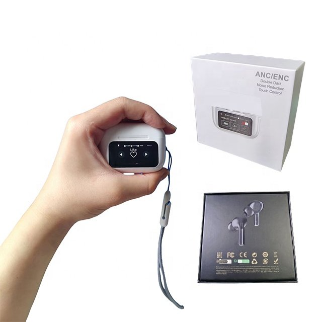 Smart Airbuds Earbud in-ear Headphones A9 Pro Earbuds ANC + ENC Touch Screen Noise Cancellation Wireless Earphones Tws Earphone