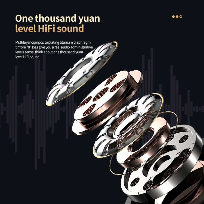 best quality oem earphones for sports Ear Stereo Hifi Stereo Waterproof TWS Wireless In Ear Headphone BT 5.3 Earphones
