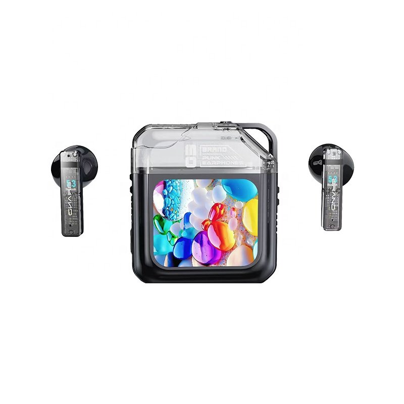S10 Pro TWS Headset 2024 Latest Full Color LCD Touchscreen Wireless Earbuds with Noise Canceling ANC Application Controls
