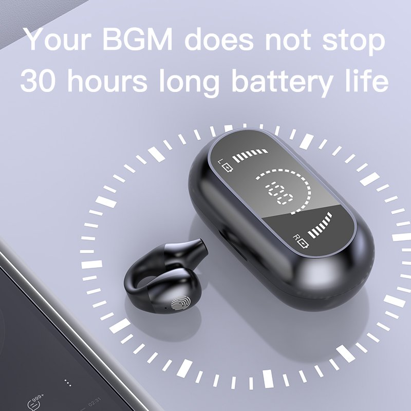 S03 Digital Display Wireless Sports Earphones HiFi Sound Quality Music Earphones with HD Call and Intelligent Noise Cancellation