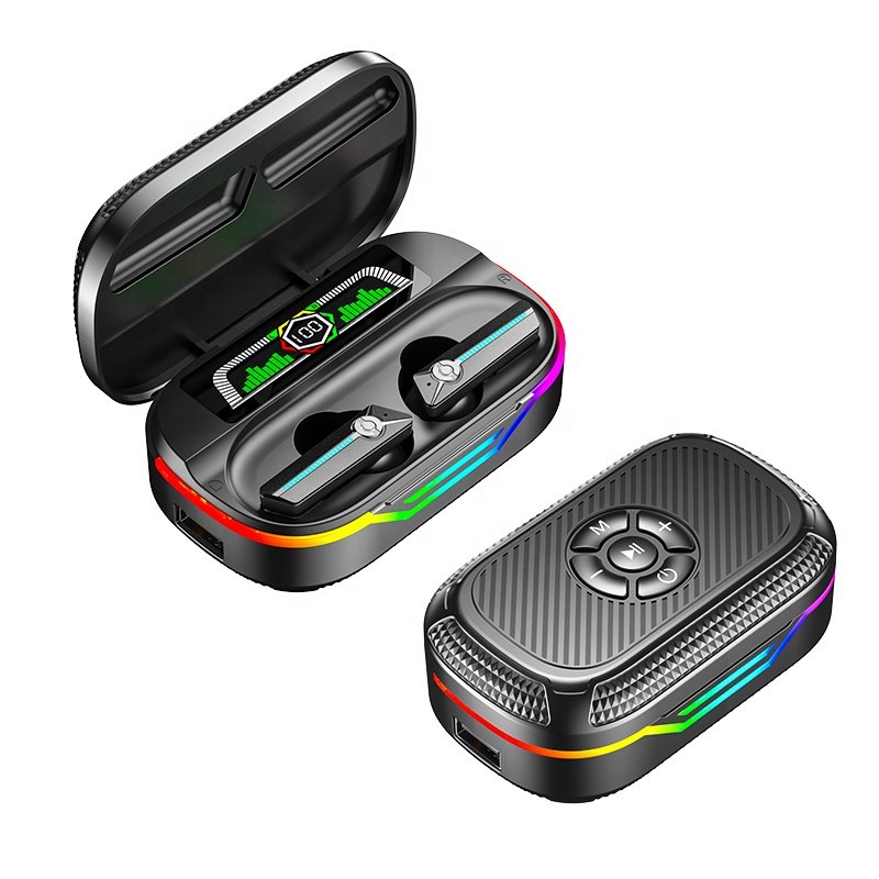 True Wireless Stereo DX13 TWS Earphone Touch Button Control Gaming Earbuds LED Display Headphone With TF Card Power Bank DX-13