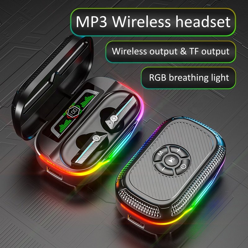 True Wireless Stereo DX13 TWS Earphone Touch Button Control Gaming Earbuds LED Display Headphone With TF Card Power Bank DX-13
