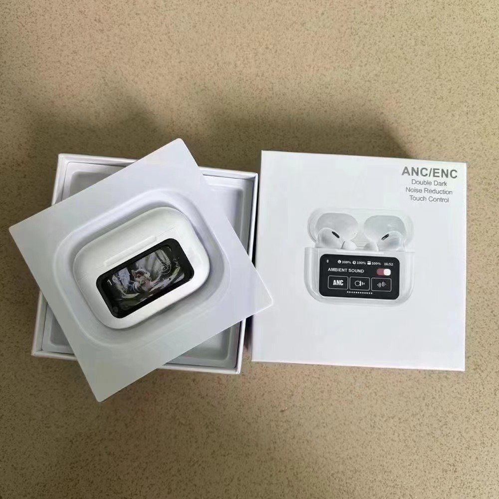 A9 PRO LCD LED Touch Screen Headphone In Ear Earbuds HIFI Bass Headset Wireless Earphone With ANC Noise Cancelling A9pro