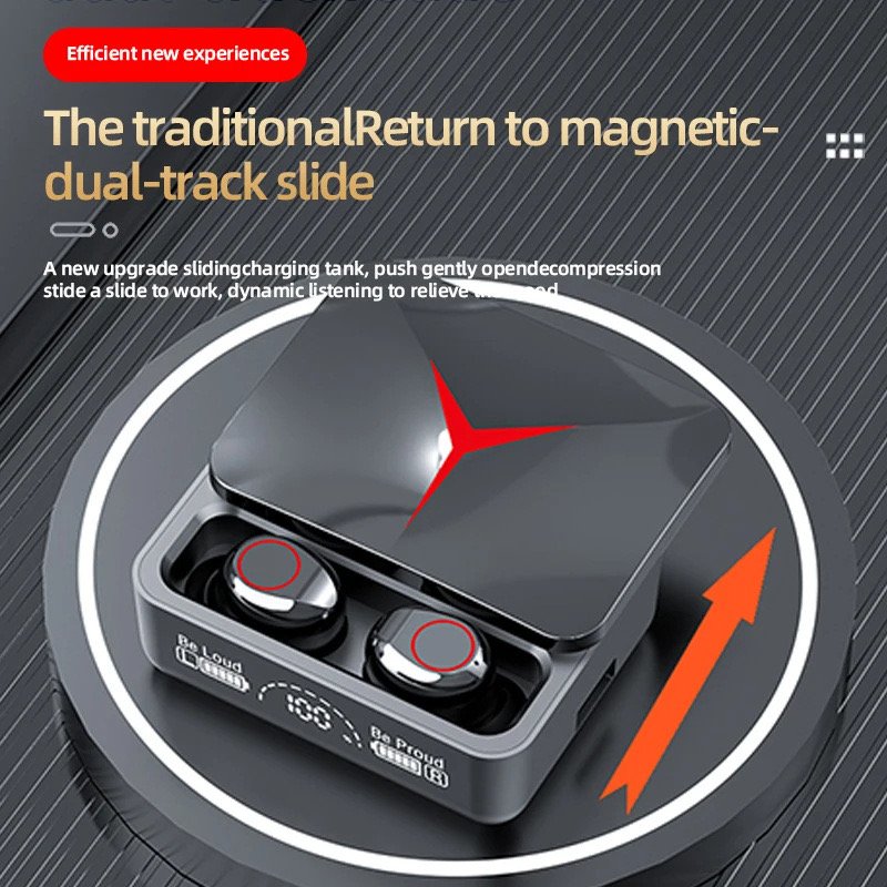 M90proTWS in-ear earphones Low Latency Gaming Led Light Headset sports noise-canceling digital display headphones