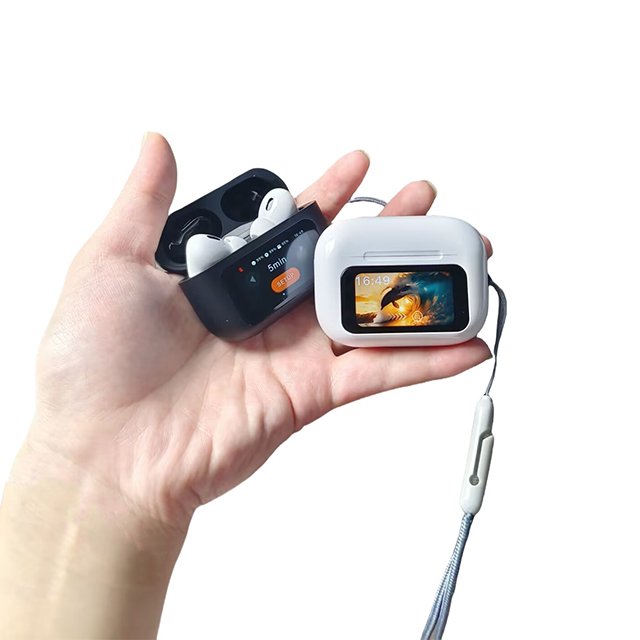 A9Pro Tws BT Earbuds Music Earphones LCD Color Touch Screen Headphones Sports Outdoor Noise Cancelling Wireless Earphone A9Pro