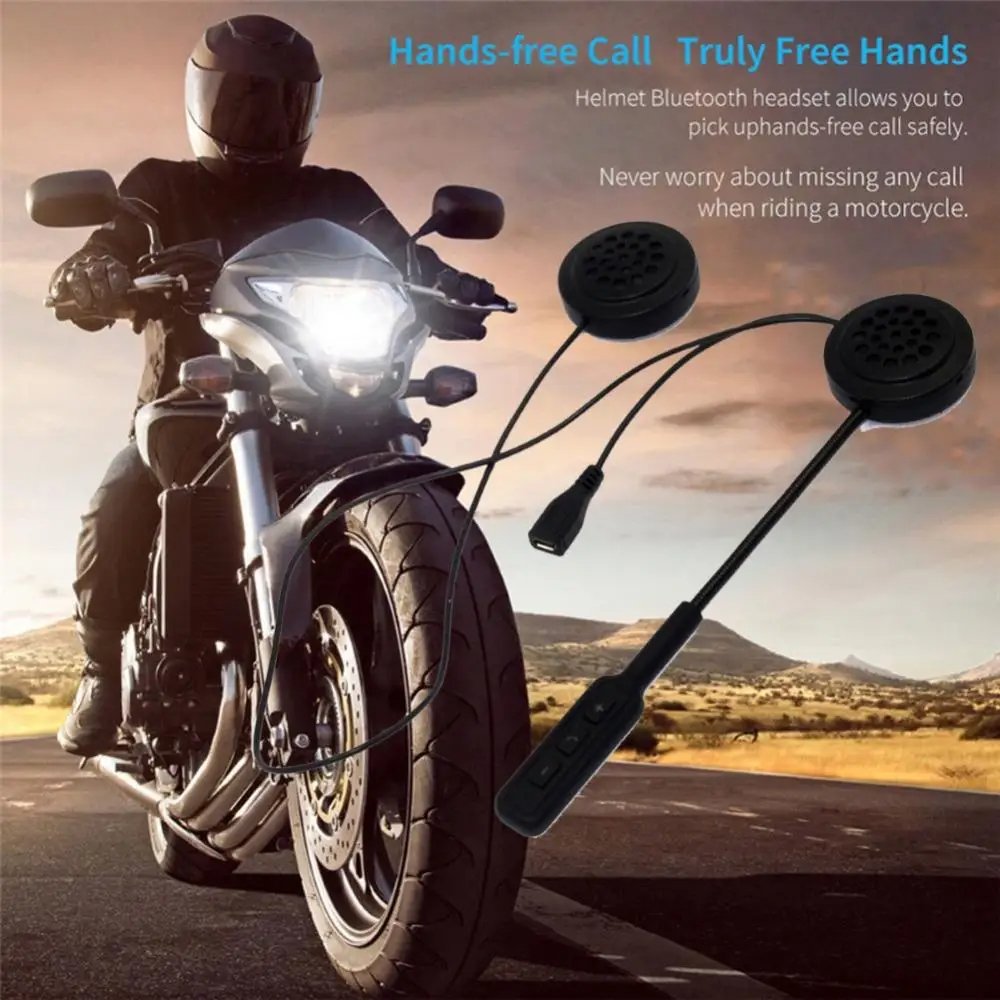 2024 New Products Motor Headset with Mic Speaker Voice Control Handsfree Stereo Wireless Earphones Motorcycle Helmet Headphones