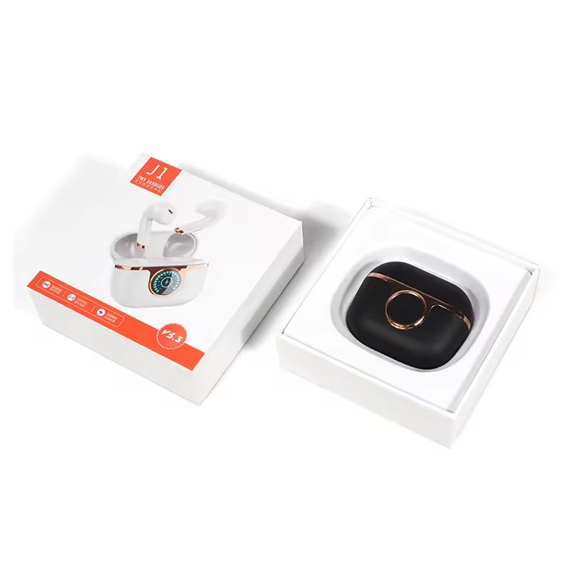 J1 True Wireless Earphones HIFI Sound 4 Microphone HD Call Earbuds with Noise Cancelling and Support Wireless Charging