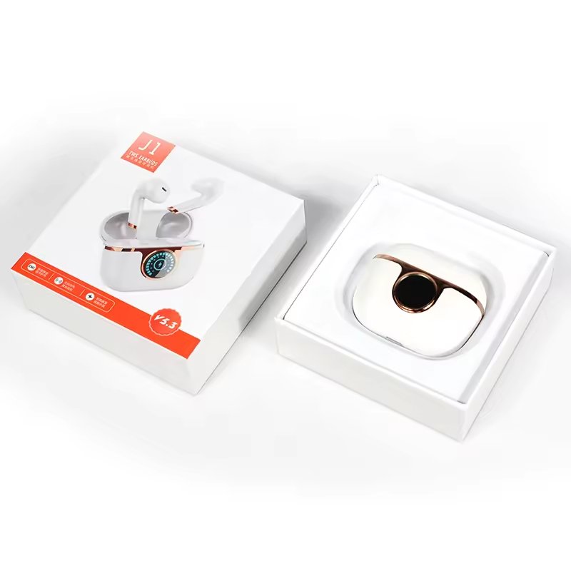 J1 True Wireless Earphones HIFI Sound 4 Microphone HD Call Earbuds with Noise Cancelling and Support Wireless Charging