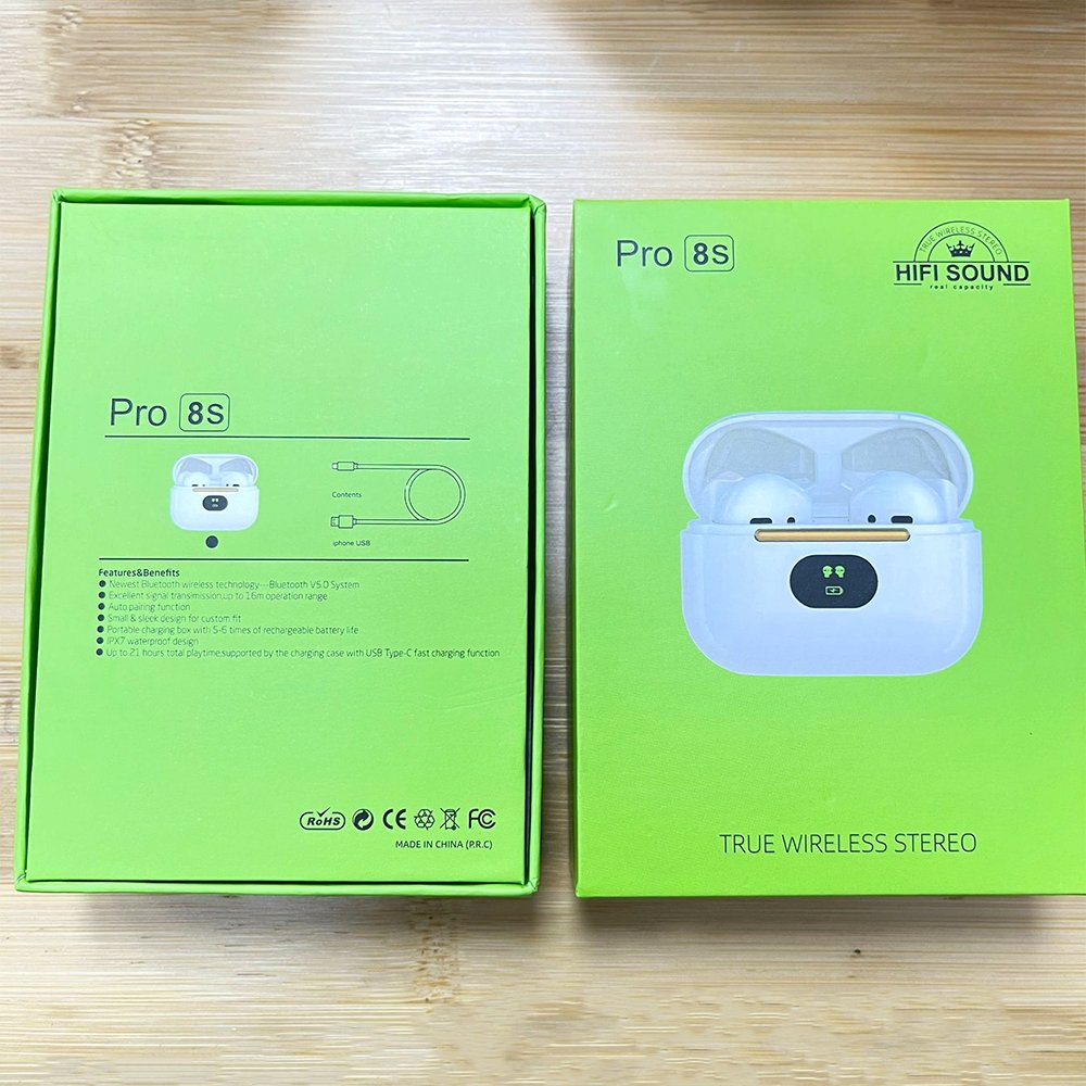 Pro8s Private model Wireless Sports Bt Headphones Tws Mini Headphones Wireless Earbuds Waterproof in-ear earbuds Pro8s