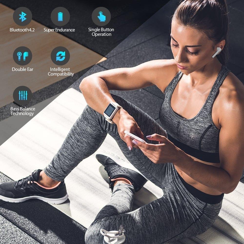 TWS i7s pro 6 tws noise cancelling earbuds in-ear Sports Headset headphones charger case wireless cool gadgets BT5.0 earphones
