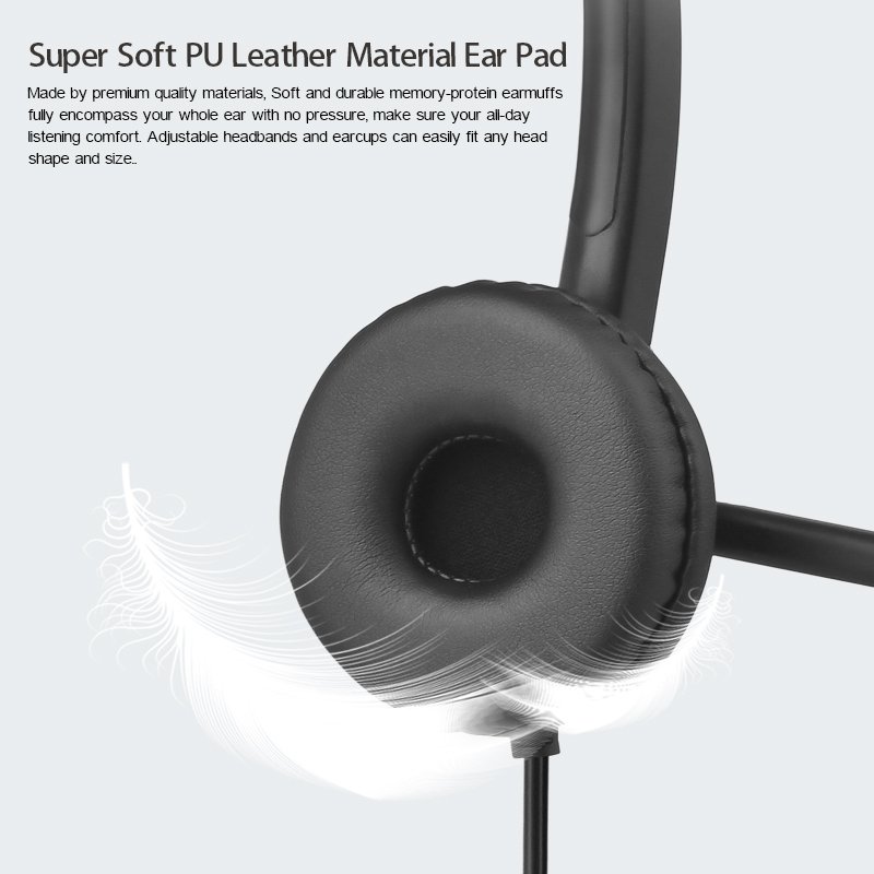 Lantronlife LL-39D Factory Price Wired Headsets 3.5mm USB Noise Cancelling TWS Earphones & Headphones for PC & Mac Computer