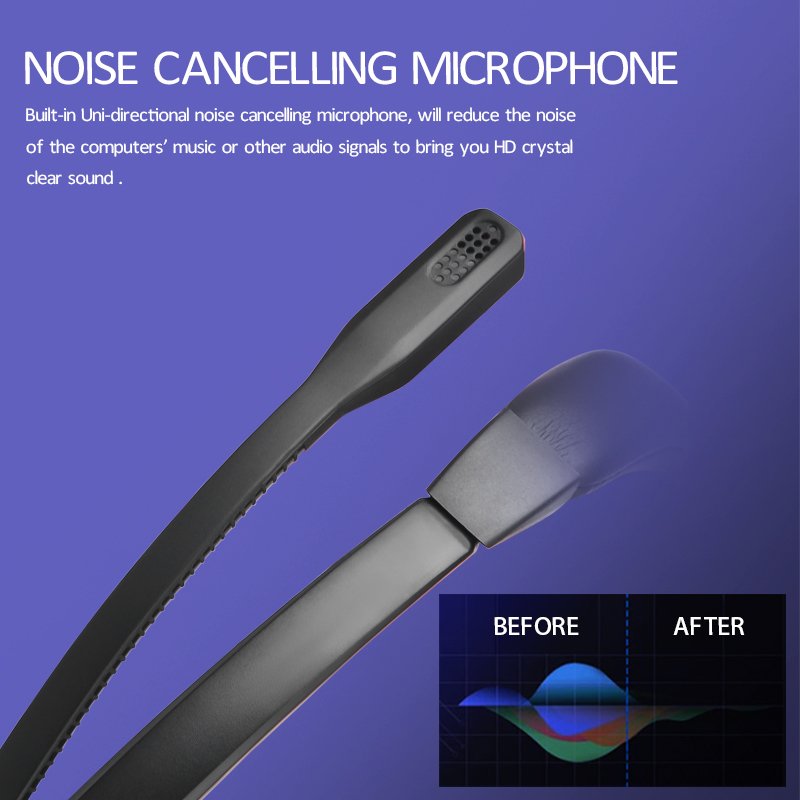 Lantronlife LL-39D Factory Price Wired Headsets 3.5mm USB Noise Cancelling TWS Earphones & Headphones for PC & Mac Computer