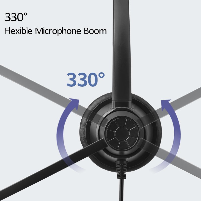 Lantronlife LL-39D Factory Price Wired Headsets 3.5mm USB Noise Cancelling TWS Earphones & Headphones for PC & Mac Computer