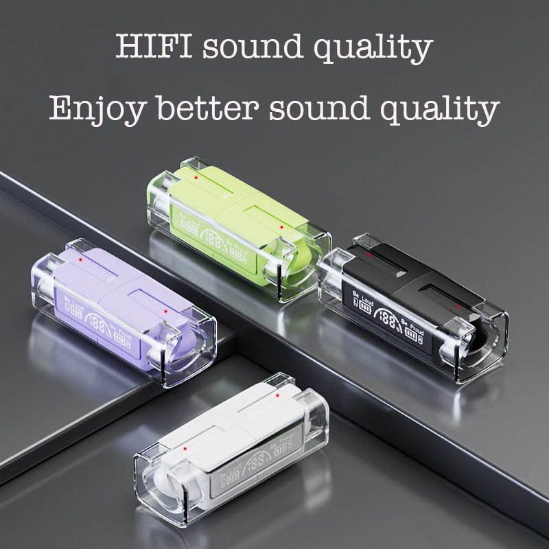 Factory wholesale wireless HIFI sound quality headphones Space storage charging display headphones TYPE-C interface earphones