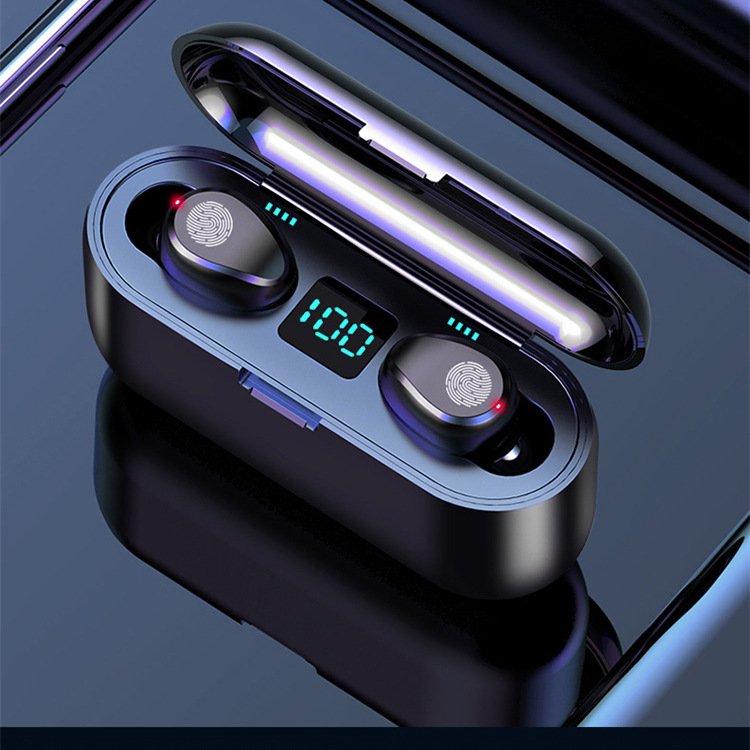 TWS 2023 Hot Sellingf9&f9-5 with Long Range, Noise Reduction, Digital Power Bank Wireless Earphones