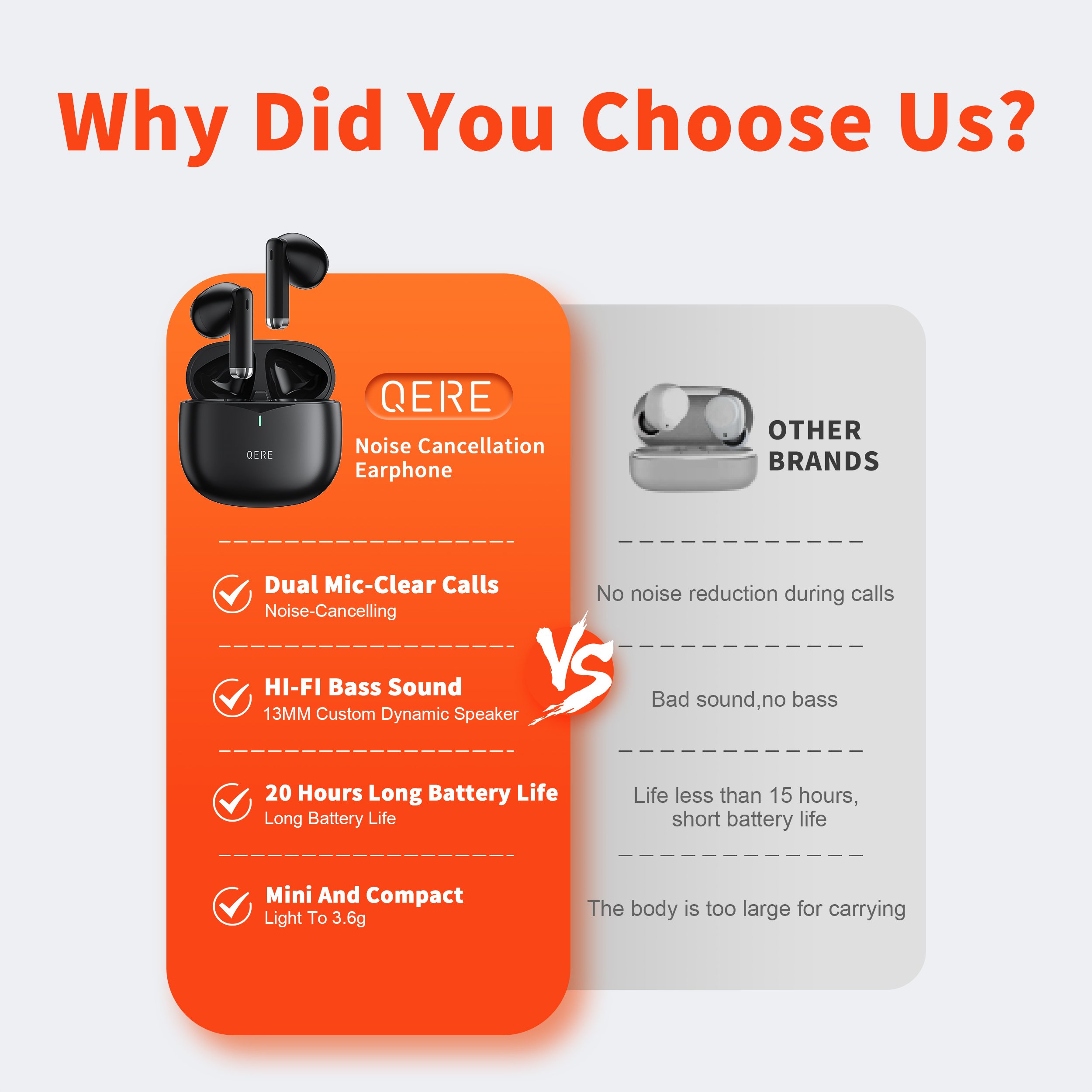 Ship From US EU UK QERE Noise Cancelling Blue In Ear TWS Headset Game tooth Earbuds Wireless Earphones Headphones