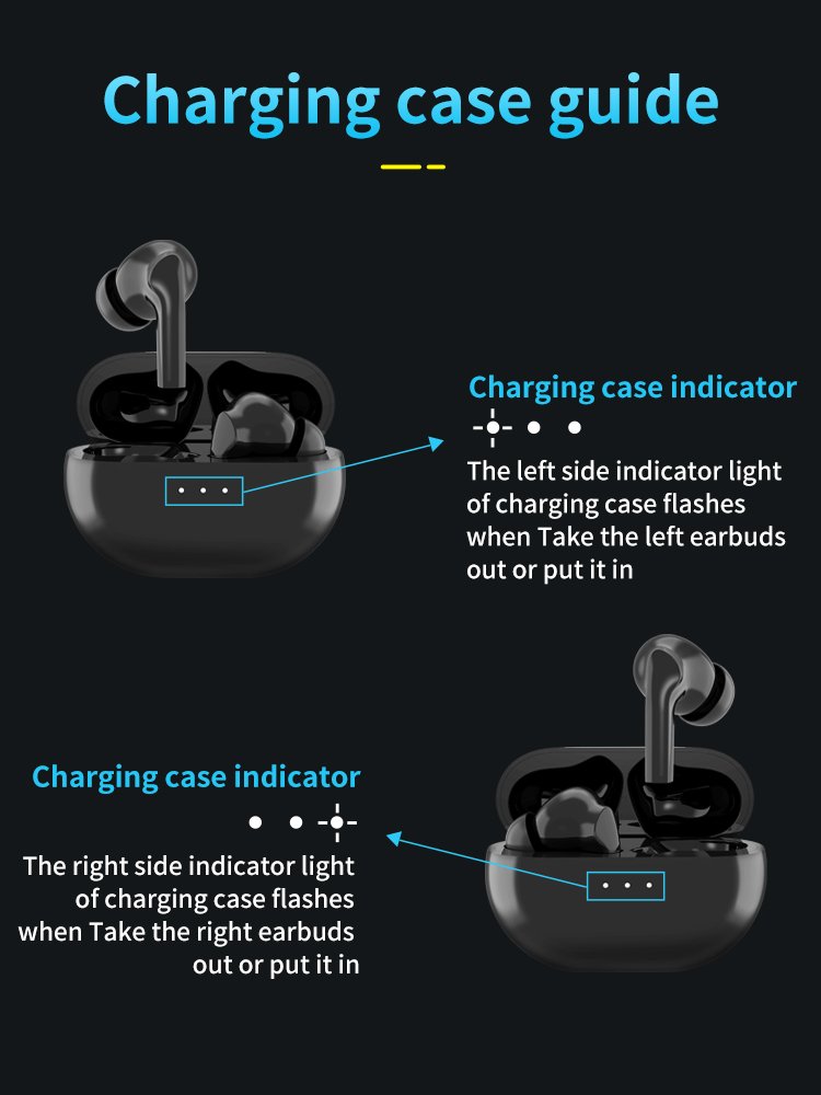 TWS ANC Noise Cancelling Earbuds BT 5.3 True Wireless Earphone HiFi Stereo Headphones In-Ear Sports Earphone
