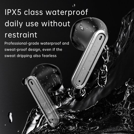 TWS-T71 Full-Color Touch Screen Earbuds Stereo Surround Sound True Wireless Earphones with Music Game Movie Mode and Memory Card
