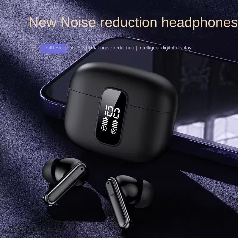 2024 High quality Y40 HIFI Noise cancelling headphones BT TWS Earbudsheadsets waterproof True wireless stereo earphones