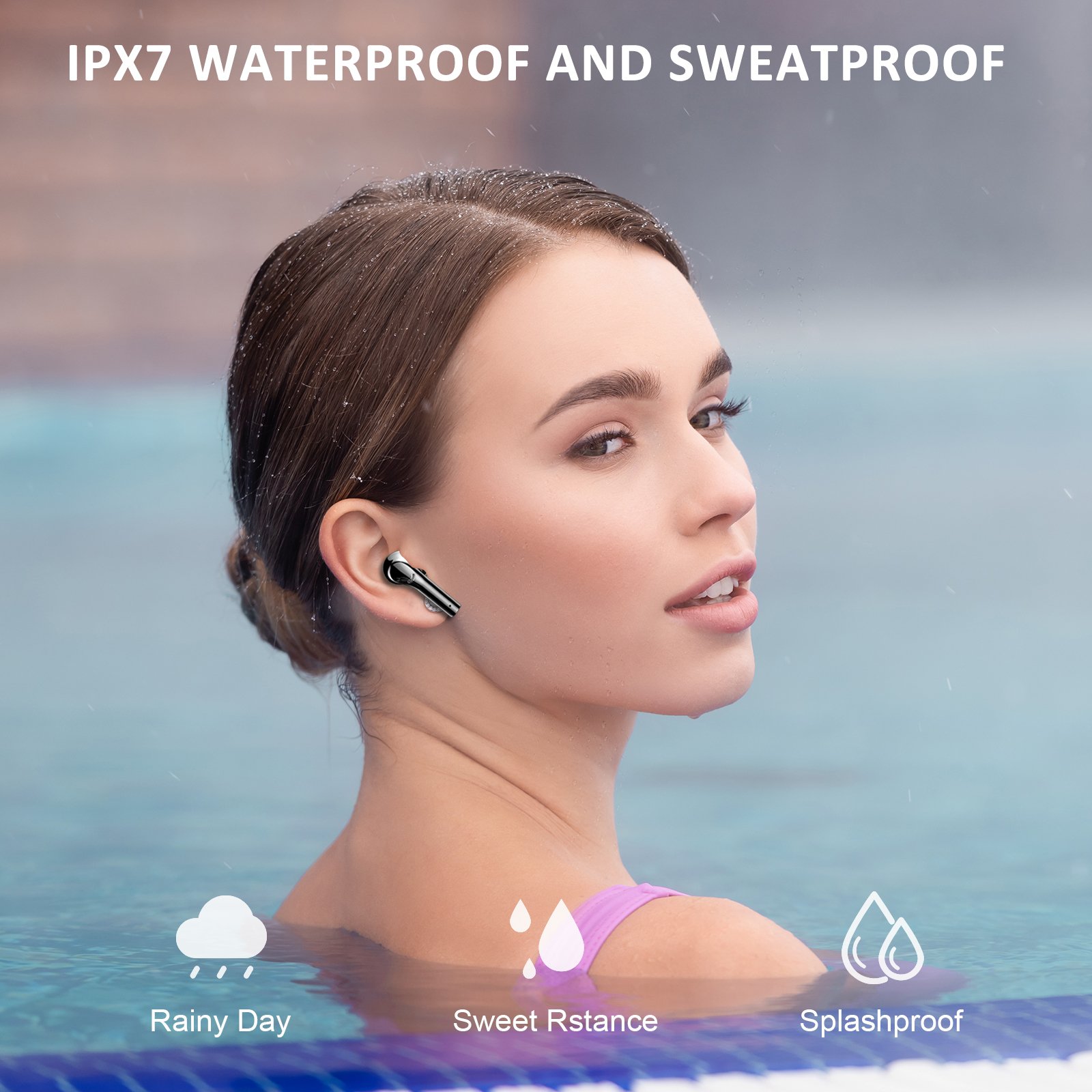 LED Display Headset J5 Pro 2 Air Wireless Earbuds Mini In Ear Headphones Buds Mic noise cancelling Earbuds Wireless Blue Tooth