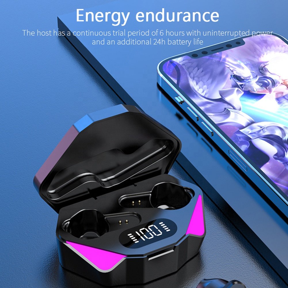 Wholesale X15 Gaming Earphones 65ms Low Latency Competitive Stereo Headset In-ear Gaming TWS Earphones for Gamer x15