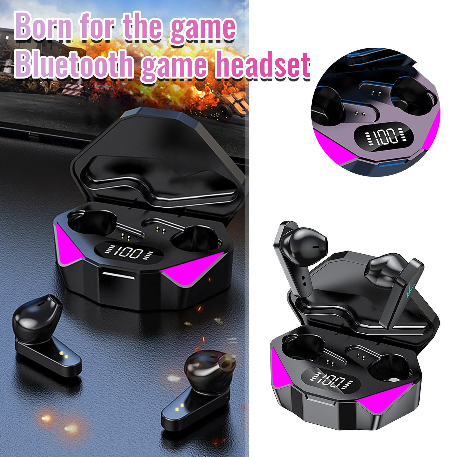 Wholesale X15 Gaming Earphones 65ms Low Latency Competitive Stereo Headset In-ear Gaming TWS Earphones for Gamer x15