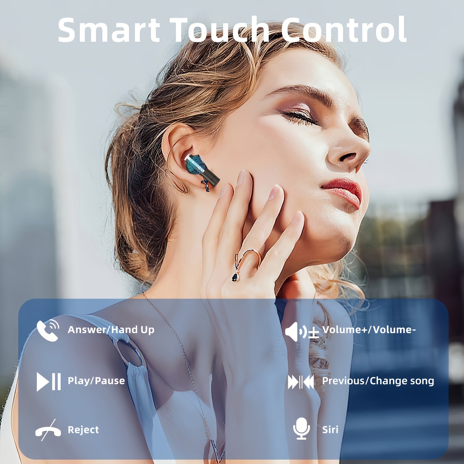 Noise-cancelling In-Ear Headphones Handfree Portable Gaming TWS Wireless Headset Earbuds Earphone True Wireless Earbud