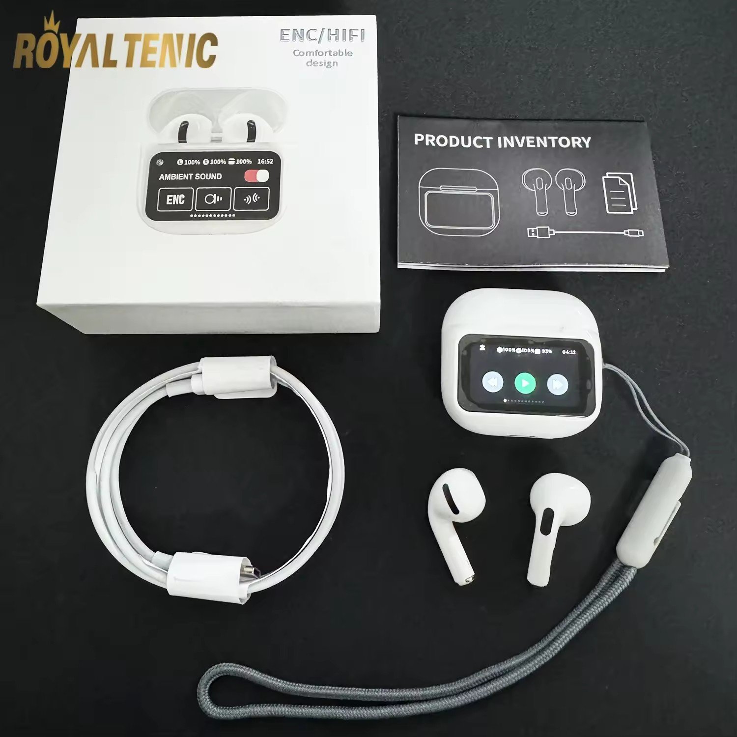 A9pro A11 PRO Touch Screen TWS ANC ENC 2024 Earphone BT Call in-ear Headphone Noise cancelling True Wireless Earbuds A11 A9 Pro